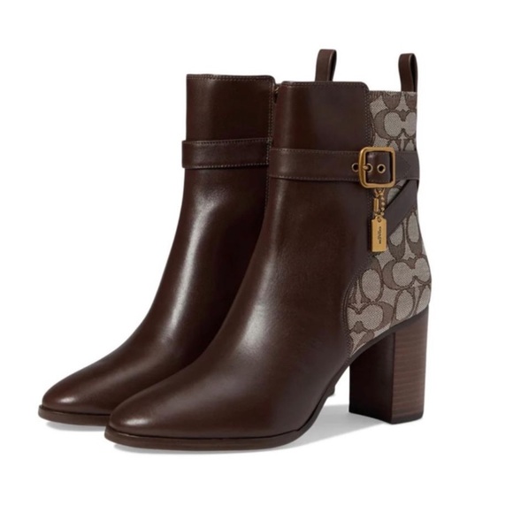 Coach Olivia Bootie In Signature Jacquard Size 9 MSRP: $295.00 - Picture 7 of 16